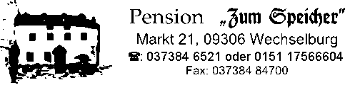 Pension Zum Speicher, Markt 21, 09306 Wechselburg